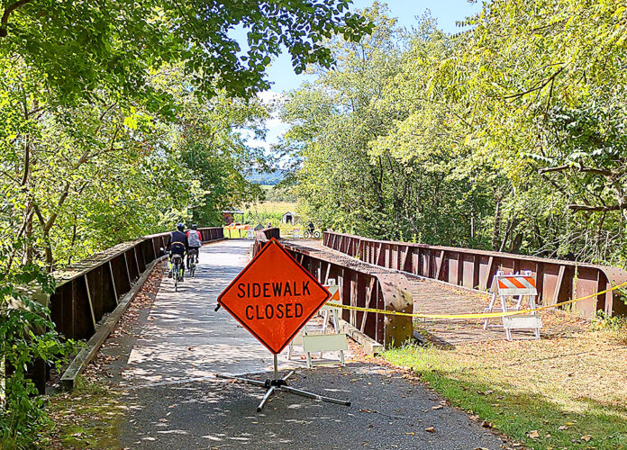 Progress made to fix trail bridge